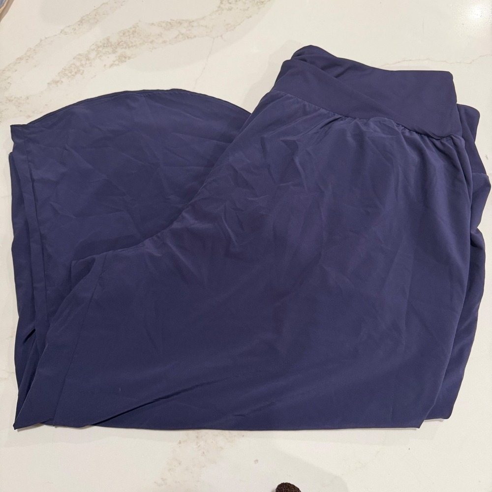 Halara 3X Navy Blue High Waisted Wide Leg Flowy Lounge Yoga Pants Regular